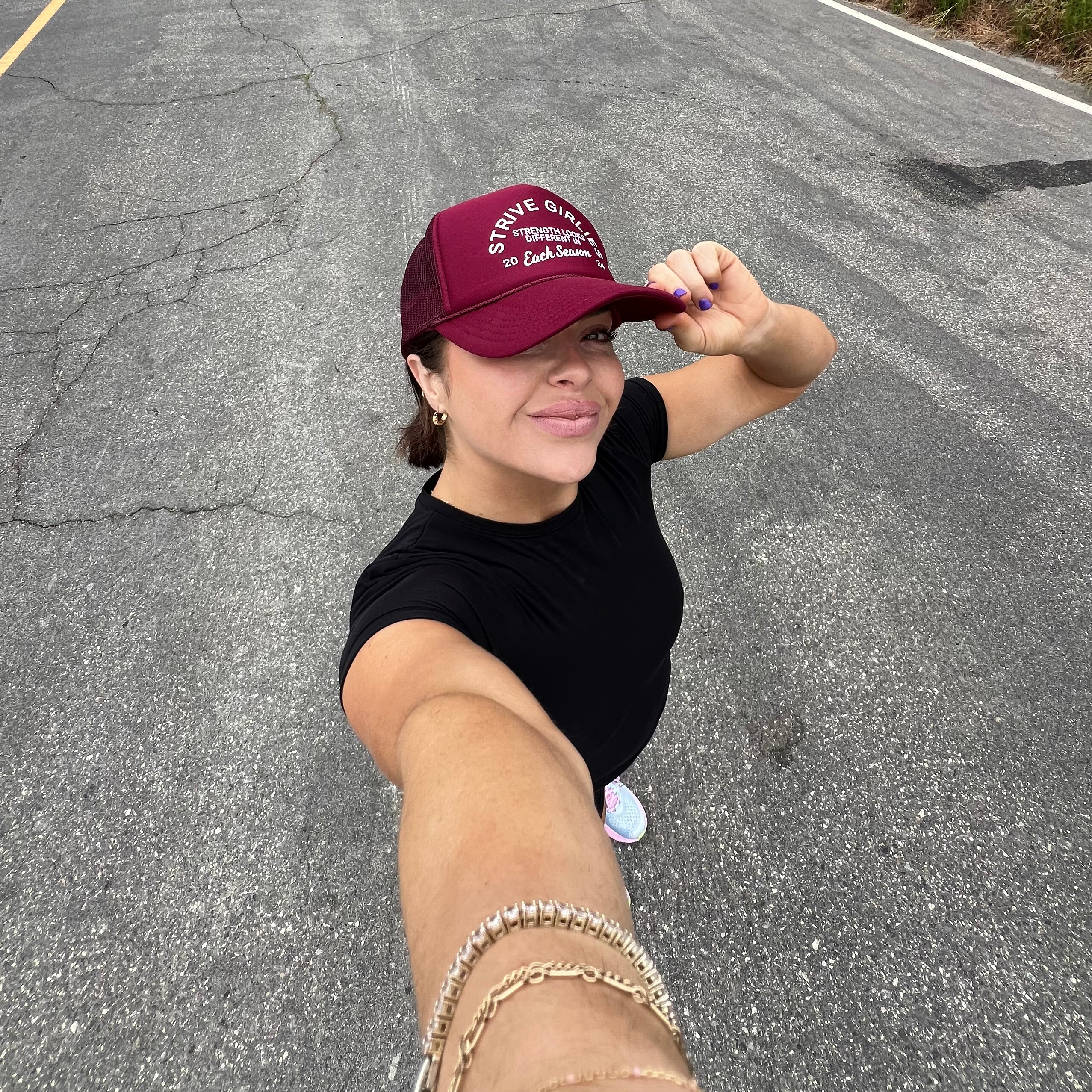Trucker Hat - Burgundy Strive Girlies