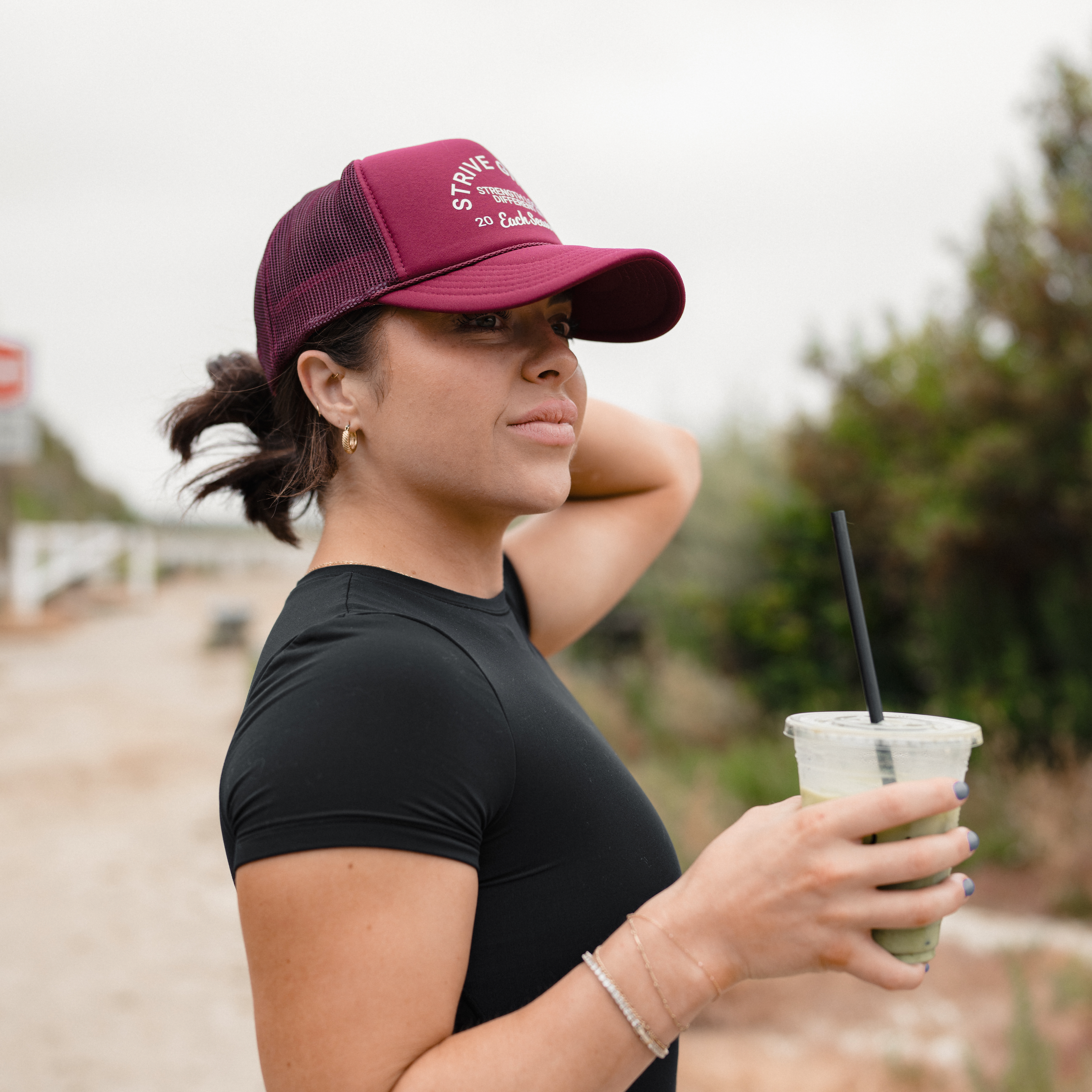 Trucker Hat - Burgundy Strive Girlies