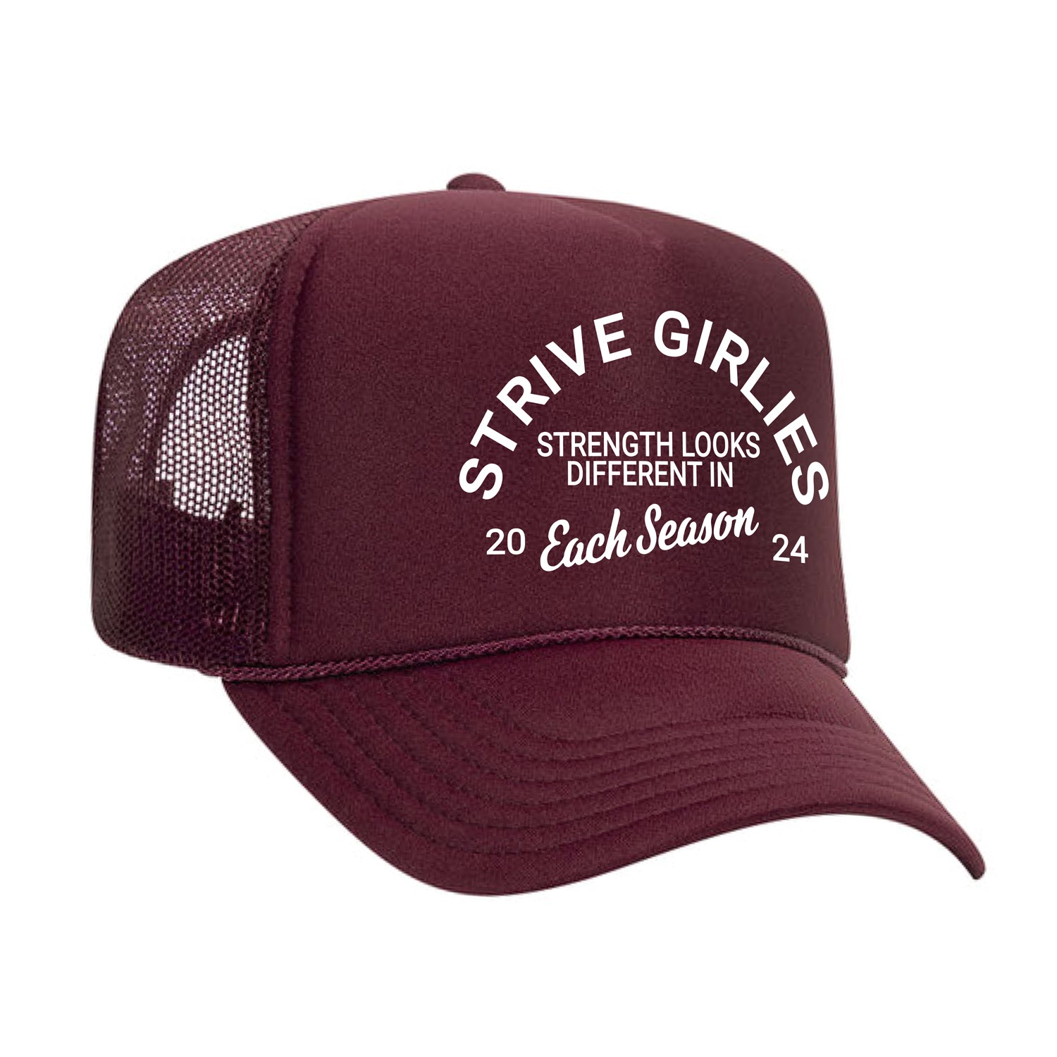 Trucker Hat - Burgundy Strive Girlies